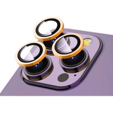 Apple iPhone 14 Pro Uyumlu Zore Cl-12 Premium Safir Parmak Izi Bırakmayan Anti-Reflective Kamera Lens Koruyucu