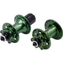 Heugers Trial Raptor 28H Royal Green Bisiklet Sesli Göbek Seti – Mtb Jant Göbeği, Qr & Thru Axle Uyumlu, 8-12 Vites Kaset Uyumlu, 6 Vida