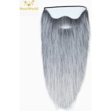 NessiWorld Gri Renk Lastikli Uzun Takma Sakal 40 cm