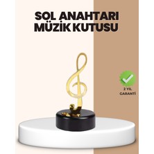 İntora Sol Anahtarı Temalı Döner Müzik Kutusu Melodili Dekoratif Ürün