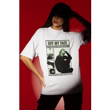 Sevbano Tasarım Off My Face Justin Bieber Şarkıcı Baskılı Unisex Oversize Tişört