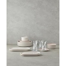 Starseven English Cloves Seramik Kahvaltı Takımı 32 Parça 6 Kişilik Pembe