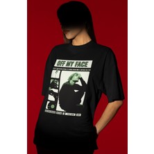 Sevbano Tasarım Off My Face Justin Bieber Şarkıcı Baskılı Unisex Oversize Tişört