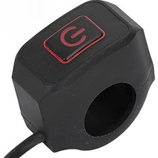 Starseven Motosiklet Kırmızı LED Işıklı Gidon Aç Kapa Anahtarı Sis Lambası Far Işık Dörtlü Düğmesi 22