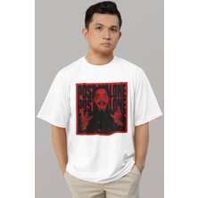 Sevbano Tasarım Post Malone Rapper Şarkıcı Baskılı Unisex Oversize Tişört