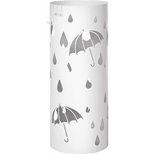 Starseven Songmics LUC23W Şemsiye Standı, Metal Yuvarlak Şemsiye Ayağı, Su Toplama Kasesi Çıkarılabilir, Kanc