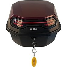 Starseven Wheelie XT08-JR 32 Lt Motosiklet Arka Çanta Hünnap Kırmızı Parlak Su Geçirmez Abs Çift Kilitleme Ün