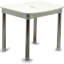 Starseven -KV33-01 Okaliptus Tabure, Maks. 100 kg Kapasite, 37 x 34 x 30 Cm, Beyaz