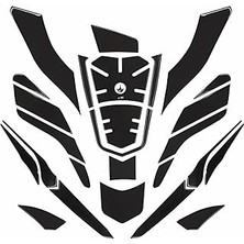 Starseven 27 Parça Honda PCX125 2021-2024 Uyumlu Kaydırmaz Tank Pad – 6d Karbon | Çizilmeye Karşı Kalkan, Mot