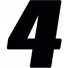 Starseven Dirt Digits DD53B-4 Siyah 14 cm Yüksek Parlaklıkta Hassas Kalıp Kesim Vinil 4 Numara, 3'lü Pak