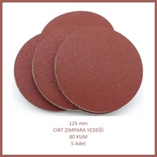 Adilon 125 mm Cırt Zımpara Yedeği, 80 Kum (5 Adet)