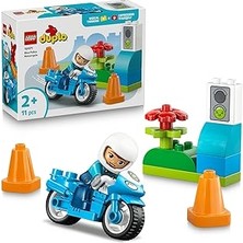 Starseven Duplo Kasabası Polis Motosikleti 10471-2 Yaş Üzeri Çocuklar Için Memur Figürü, Koniler