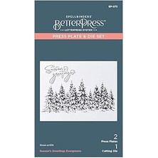 Starseven Spellbinders Season's Greetings Evergreens Pres Plakası, Metal