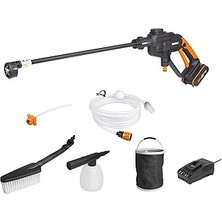 Starseven Worx WG620E.2 20VOLT 2.0AH. Li-Ion 24 Bar Basınçlı Yıkama Tabancası + 4 Parça Yıkama Seti