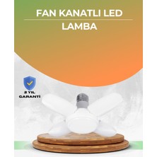 İntora Tasarruflu Pervane LED Ampül 4 Kollu 60 Watt Geniş Alan Aydınlatma