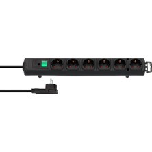 Starseven Brennenstuhl Comfort-Line 6'lı Çoklu Priz (Yassı Fişli, Şalterli, 2 Kablolu Ekstra Gen