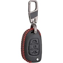 Starseven Alisveristime Deri Anahtar Kılıfı (Hyundai I20, I30, I35, IX20, IX35 ile Uyumlu)