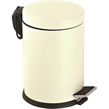 Starseven Eko Serisi 3 Litre Hacimli Paslanmaz Banyo-Mutfak Pedallı Kovası Krem
