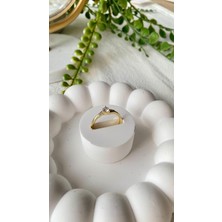 Vıp 14K Xuping Sarmal Desenli Tektaş Yüzük