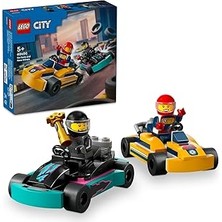 Starseven City Go-Kartlar Yarış Sürücüleri 60400-5 Yaş Üzeri Için Yarışçı Minifigürü Içeren Yaratı