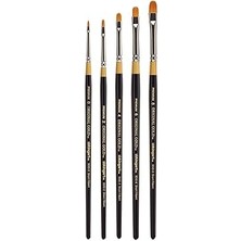 Starseven Kingart Orijinal Gold 9510 Kısa Filbert Serisi Boya Fırçası Seti, Taklon Multimedya