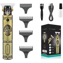 Starseven Jouis Vgr Tıraş Makinesi Professional Saç Sakal, 1500MAH USB Şarjlı, Altın Rengi Metal Kaplama, 300