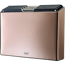 Starseven Joseph Joseph Folio Standlı Kesme Tahtası 4'lü Çelik, Gül Altın