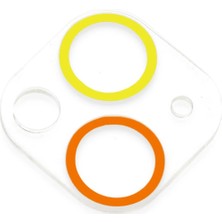 Lims Store Newface iPhone 13 Renkli Kamera Lens Koruma Cam - Sarı-Turuncu