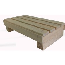 Craftel 10 cm Yükseklikte Doğal Ahşaptan Ev Içi Kullanıma Uygun Kaymaz Tabanlı Step Tahtası 25 cm x 50 cm