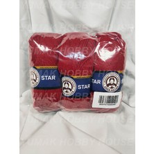 Ören Bayan Star Bayrak Kırmızı El Örgü Ipi (3 Adet) - Renk: 155