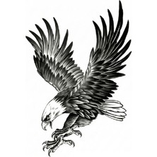 LTG Nova Kartal Geçici Dövme Şablonu Büyük Boy