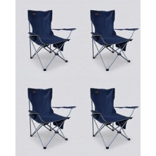 Kılıçaslan Camp Madfox 4'lü Campseat X90 Katlanır Kamp Sandalyesi (Taşıma Çantalı) Navy Blue
