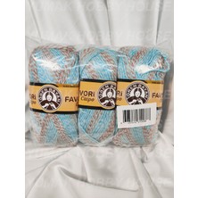 Ören Bayan Favori Caipo Mavi Ebruli El Örgü Ipi (3 Adet) - Renk: 222