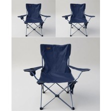 Kılıçaslan Camp Madfox 3'lü Campseat X90 Katlanır Kamp Sandalyesi (Taşıma Çantalı) Navy Blue