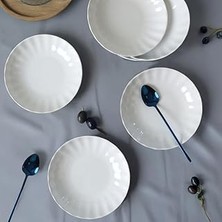 Indispensablely Keramika Floral Waves Nordic Servis Tabağı 28 cm 6 Adet 22668