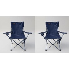 Kılıçaslan Camp Madfox 2'li Campseat X90 Katlanır Kamp Sandalyesi (Taşıma Çantalı) Navy Blue