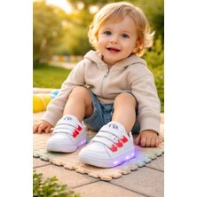 Almira Anne Bebek Işıklı Unisex Çocuk Spor Ayakkabı Mor Sentetik Deri