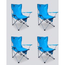 Kılıçaslan Camp Madfox 4'lü Campseat X90 Katlanır Kamp Sandalyesi (Taşıma Çantalı) Blue