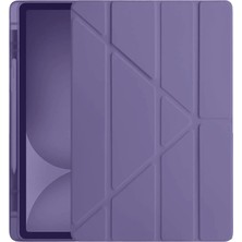 Newface iPad Pro 11 (2024) Kılıf Kalemlikli Hugo Tablet Kılıfı - Mor