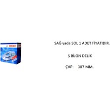 Ön Fren Disk Bmw 2 Coupe G42 3 Seri G20 G21 4 Seri G23 G22 G82 G26 0986479H33 Bosch 1 Adet