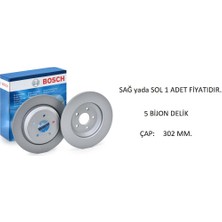 Arka Fren Diski Ford Focus 4 Hb Sedan Turnier 2018+ Kuga 3 Mk3 302MM. 0986479F79 Bosch 1 Adet