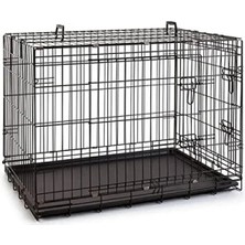 Esranın Dünyası Siyah Metal Köpek Kafesi 120X75X84 Cm, Dayanıklı ve Güvenilir