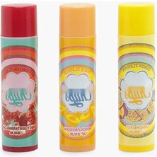 Esranın Dünyası 3'lü Karpuz, Şeftali ve Limon Aromalı Dudak Bakım Kremi 4gr