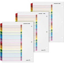 Esranın Dünyası A-Z Sekme Ayırıcı Seti - 3 Halkalı Klasör Için