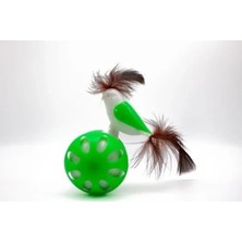 Esranın Dünyası Tekerlekli Kuş ve Kedi Oyuncağı (Yeşil)