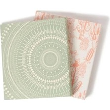 Esranın Dünyası Çevre Dostu Boho Chic Cilt Seti, Zeytin ve Somon Renkli, 2 Parça