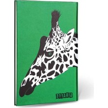 Esranın Dünyası Zürafa Figürlü Dokulu Çizgili Defter