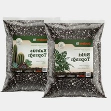 Esranın Dünyası Ikili Bitki Bakım Seti: 5 Litre Kaktüs Toprağı + 5 Litre Genel Bitki Toprağı