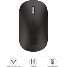 Başkenttekno Mouse Çift Modlu Bluetooth + USB Şarjli Sessiz Kablosuz Fare TM19