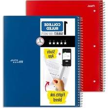 Esranın Dünyası Kolej Çizgili Spiral Defter, 100 Yaprak, 2'li Paket